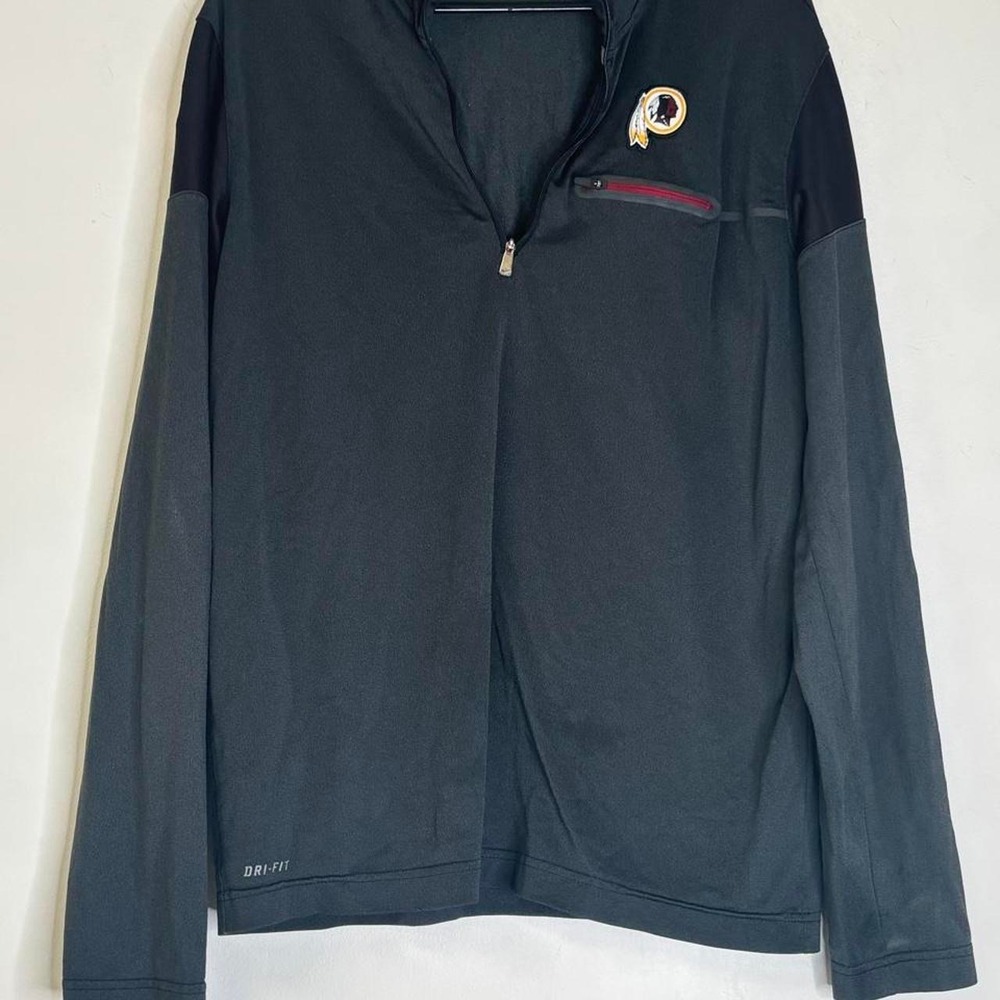 Nike NFL Washington Football 1/4 Zip Pullover Gray Men's Large Vintage Logo